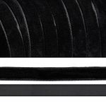 Лента бархатная (тесьма) 10.0 мм / 20±1 метров, нейлон, черный