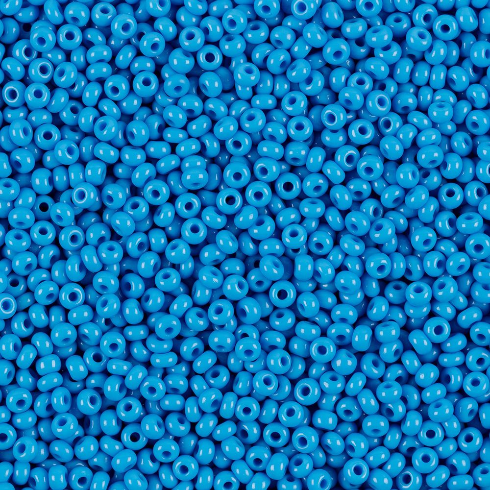 Бисер Preciosa круглый 09/0, 2.7 мм, 50 г, 63050 т.голубой, 311-19001