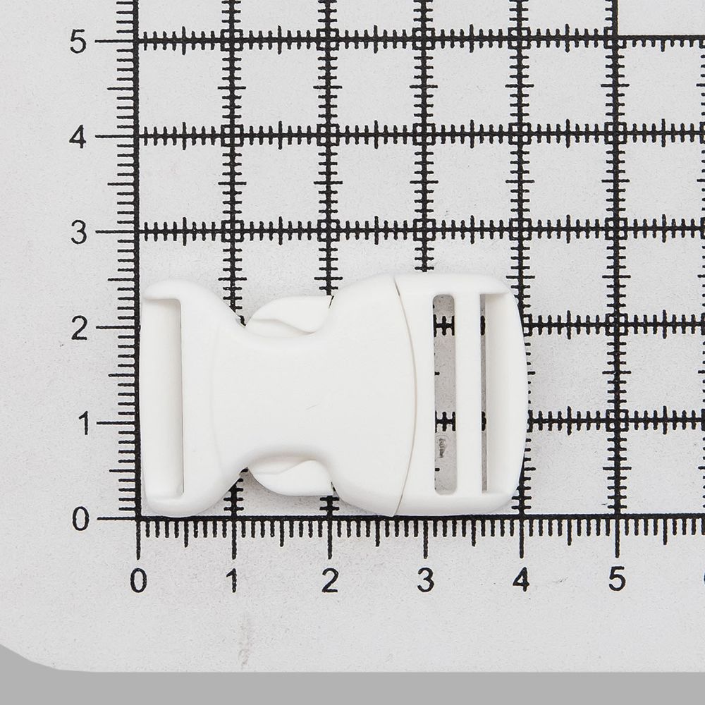 Фастекс (пряжка трезубец) пластик 20 мм, 20 шт, белый