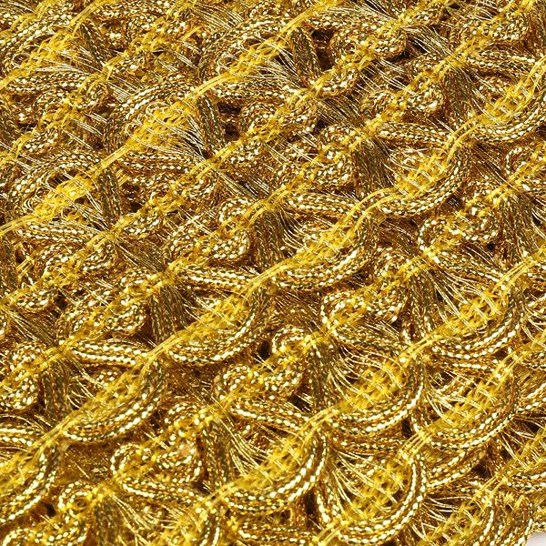 Тесьма отделочная 32 мм, 7728 цв.золото уп.13.71м