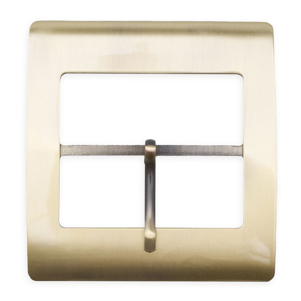 Пряжка ременная металл 60 мм ушко, 84х81 мм, тертая бронза