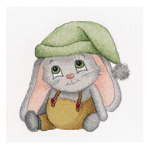 Набор для вышивания нитками Овен, Заяц Степашка 14х15 см