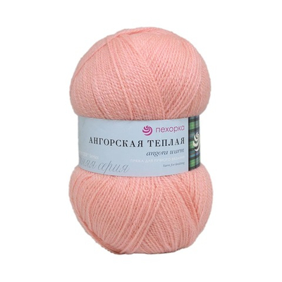 Пряжа Пехорка Ангорская теплая / уп.5 мот. по 100 г, 480 м, 265 розовый персик
