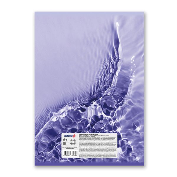 Тетрадь ученическая общая, матовая ламинация, A4 80 л. на скобе 65 г/м², белизна 100%, 6 шт, клетка, 000459 Пространство, Светоч 80ТСК4_2_2_1