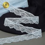 Кружево эластичное (стрейч) арт.L839 30мм цв.F183 голубой уп.50м, Kruzhevo