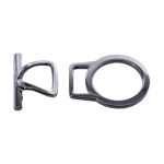 Пряжка-застежка 14 мм чер.никель мет. с кольцом, 10 шт