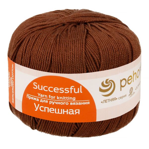 Пряжа Пехорка Успешная / уп.10 мот. по 50 г, 220 м, цв.416 св.коричневый