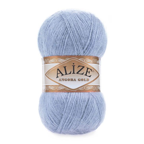 Пряжа Alize (Ализе) Angora Gold / уп.5 мот. по 100 г, 550м, 040 голубой A