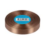 Лента атласная 1-сторонняя 12.0 мм / 33±2 метра, №528L(18-1019) коричневый, Gamma