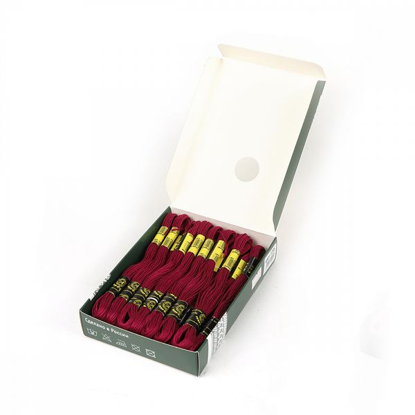 Мулине ПНК им.Кирова цв.1206 т.фиолетовый, 24 мотка по 8 метров