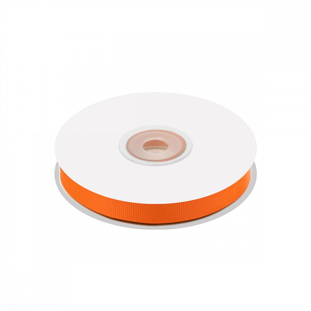 Лента репсовая (в рубчик) 10.0 мм цв. 668 оранжевый уп.22.86м (±1м)