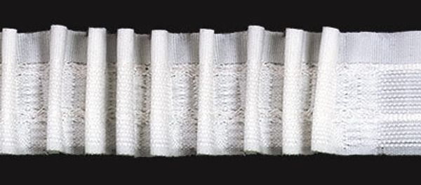 Лента (тесьма) шторная: сборка гармошка (1:2) 37 мм / 50 метров, белый, Blitz W371G