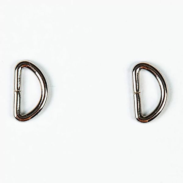 Полукольцо сварное металл внутр. 12 мм (внешн. 17х11 мм, ⌀2.5 мм), 50 шт, никель ГР, 6045