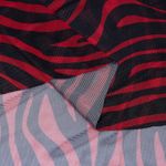Сетка бельевая эластичная 100 г/м², шир.160 см / 50 метров, принт Зебра, цв.красный+черный /SZ025816.03/