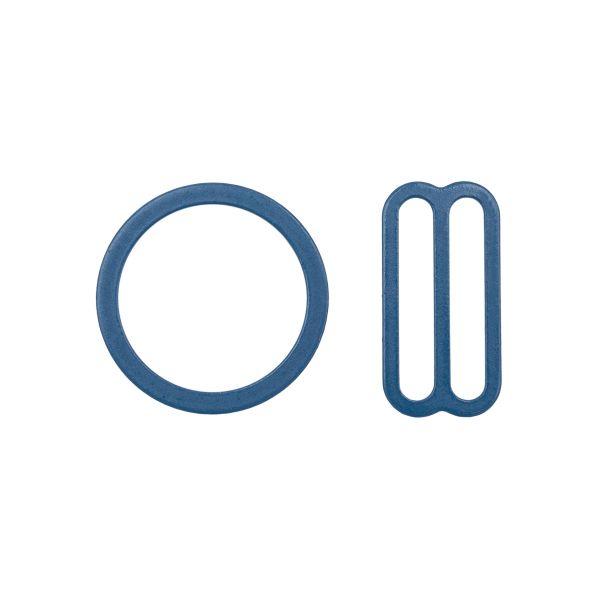 Набор фурнитуры для бюстгальтера металл (кольца ⌀18 мм + регуляторы 19 мм по 4 шт), 141 вечер.сумерки, 28799