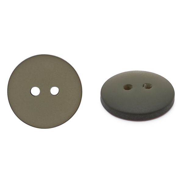 Пуговицы на 2 прокола 22L (14мм), пластик (col.26 оливковый), CR-K18M, 144 шт