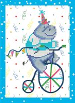 Алмазная (кристальная) мозаика Фрея, Бегемотик, 19,5х14 см