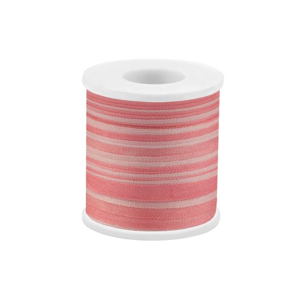Лента (тесьма) шелковая 4.0 мм / 45.5±0.5 метров, M005 св.розовый/розовый, Gamma SRM-4