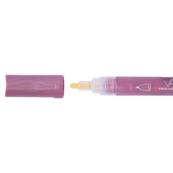Маркер акриловый 2 мм, перо круглое, 10 шт, M20 пурпурный металлик/metallic purple, AMV-01 Vista-Artista