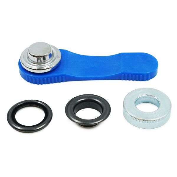 Люверсы металл ⌀14.0 мм (внутр.) с инструментом для установки, черный, Prym, 10 шт