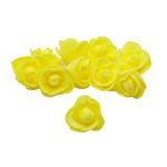 Цветочек Розочка из фоамирана 35 мм, уп. 10 шт, Желтый