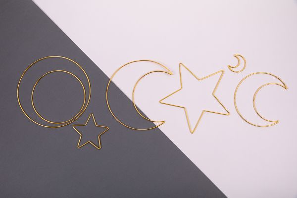 Кольцо для макраме (заготовка) сталь металл ⌀200 мм, под золото, Gamma RKG-020