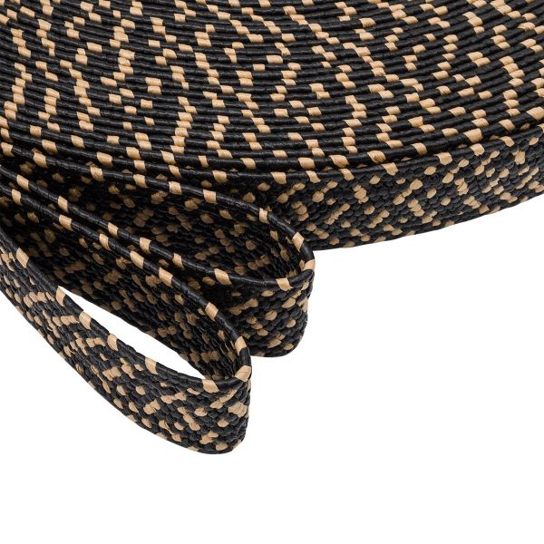 Стропа (ременная лента) 40 мм / 45.72 метра, [48.20 г/пог.м], с принтом эластичная, ZH882 бежевый/черный, 3Al294