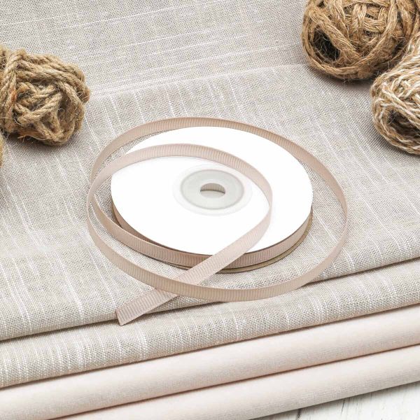 Лента репсовая (в рубчик) 6.0 мм, 111 дымчато-серый, уп.18,28 м