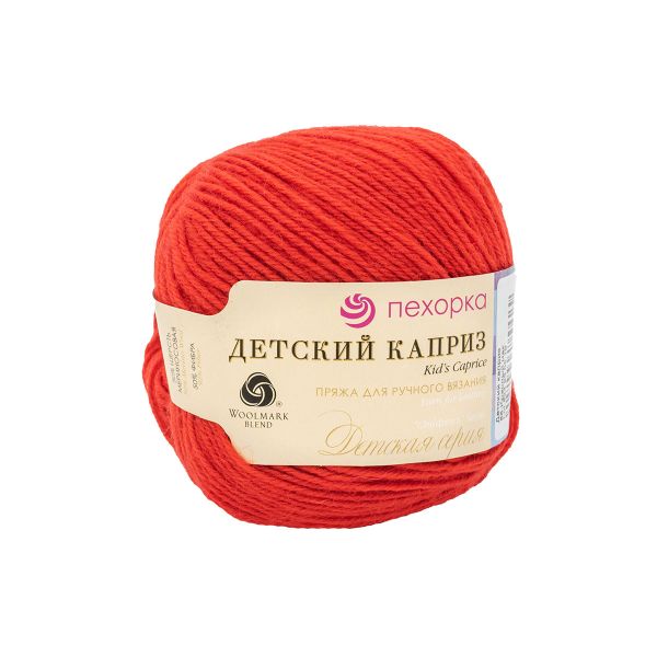 Пряжа Пехорка Детский каприз / уп.10 мот. по 50 г, 225 м, 88-Красный мак