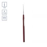 Крючок для вязания с пластиковой ручкой металл ⌀1,5 мм, 14 см, в чехле, Gamma HP