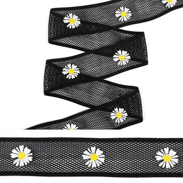 Резинка декоративная 40.0 мм / 25 метров, ET20.064001, черный