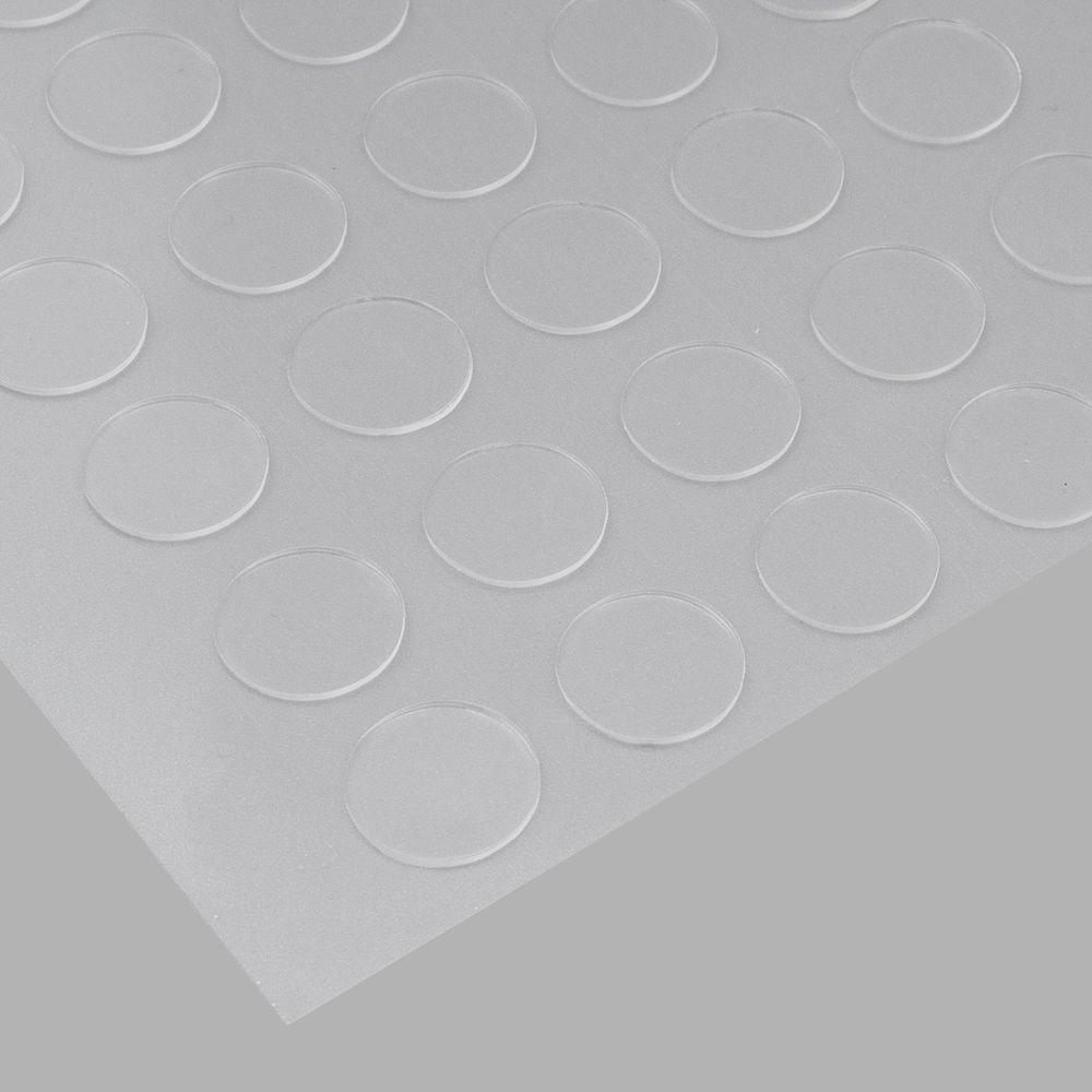 Прозрачные двусторонние клейкие пластины, форма круг ⌀1см, 1 лист, 50 шт, 2AR23556