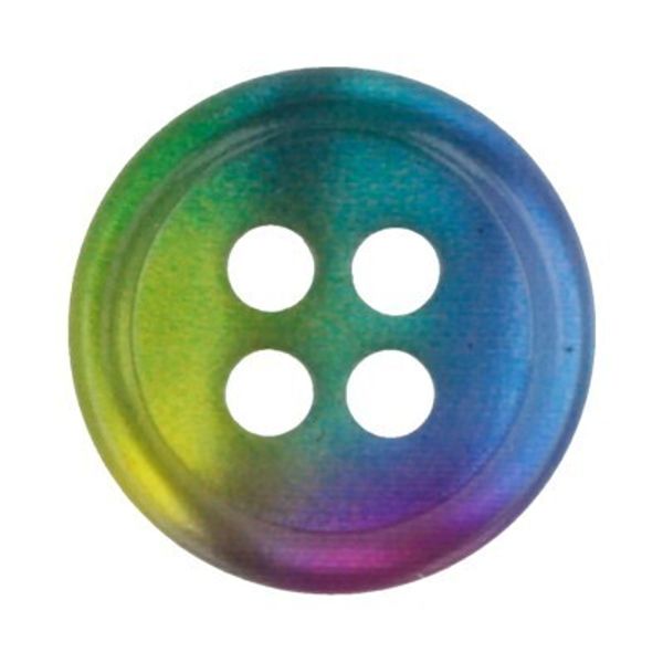 Пуговицы 4 прокола блузочные 9 мм, 36 шт, A001/1 радужно/белый, Gamma RIO 0005