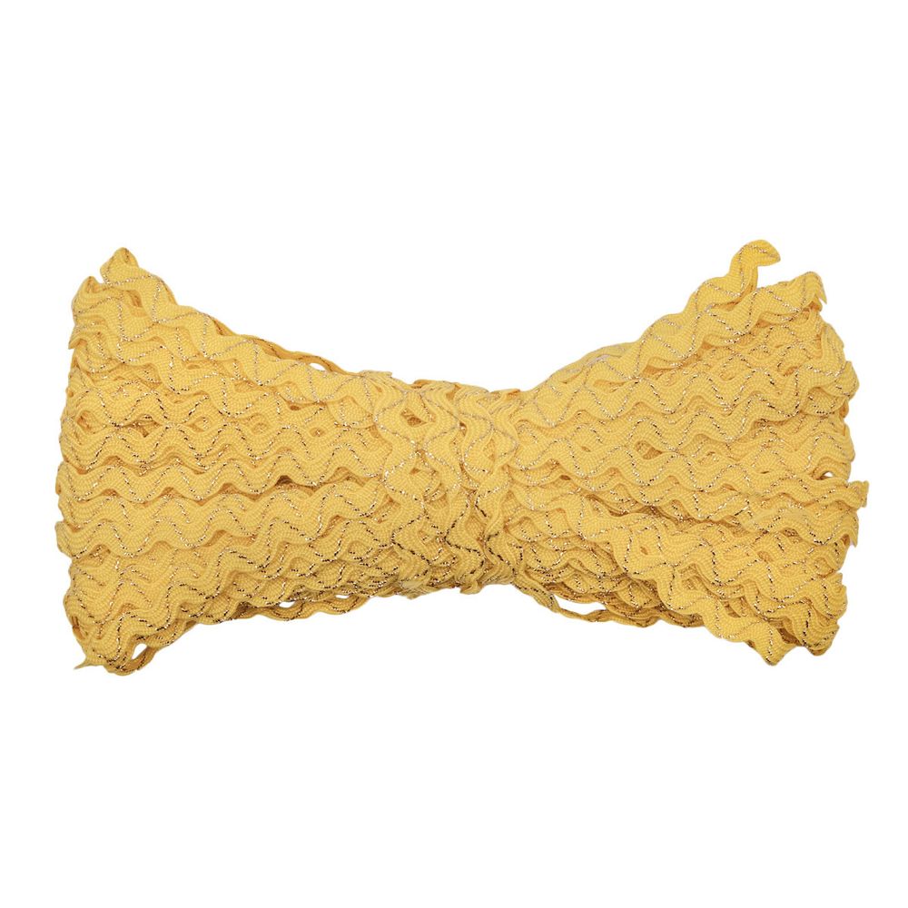 Тесьма вьюнчик с метанитью, 5 мм / 20 м (желтый), С3584