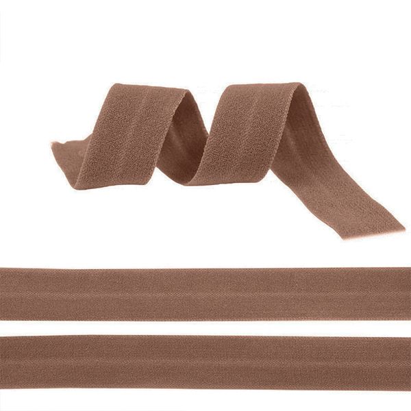 Резинка бельевая (окантовочная) матовая 20.0 мм / 50 метров, ROM.20293 F293 св.коричневый