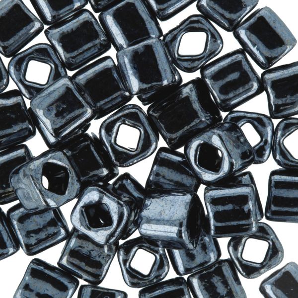 Бисер Toho Cube 4 мм, 500 г, 0081 т.серый