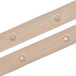 Кнопки пластиковые на тесьме (кн. ⌀ 7мм, тесьма 18 мм, шаг 1.7 см), бежевый, 45.7м
