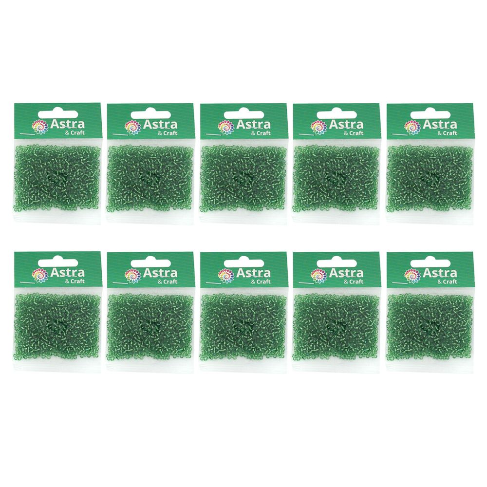 Бисер Astra&Craft 6/0 (4.1 мм), 150 г (10х15 г), цв. 27 зеленый