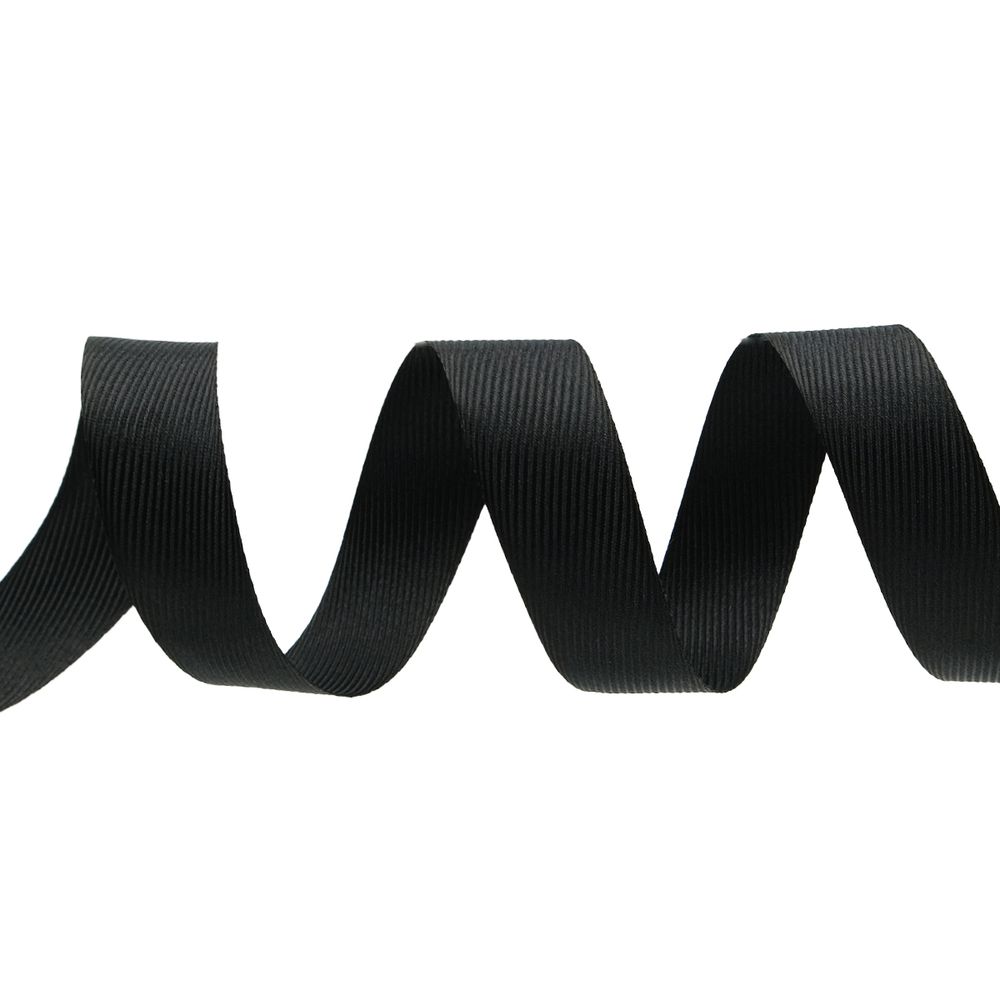 Лента декоративная ёлочка 25.0 мм / 20±1 метров, черный