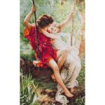 Набор для вышивания нитками Luca-S B415, Весна влюбленных, 36,5х59,5см