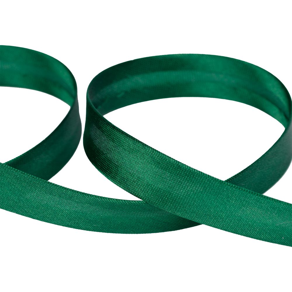 Косая бейка атласная 15 мм / 132±1 метра, В151 т.зеленый, NGK-15P