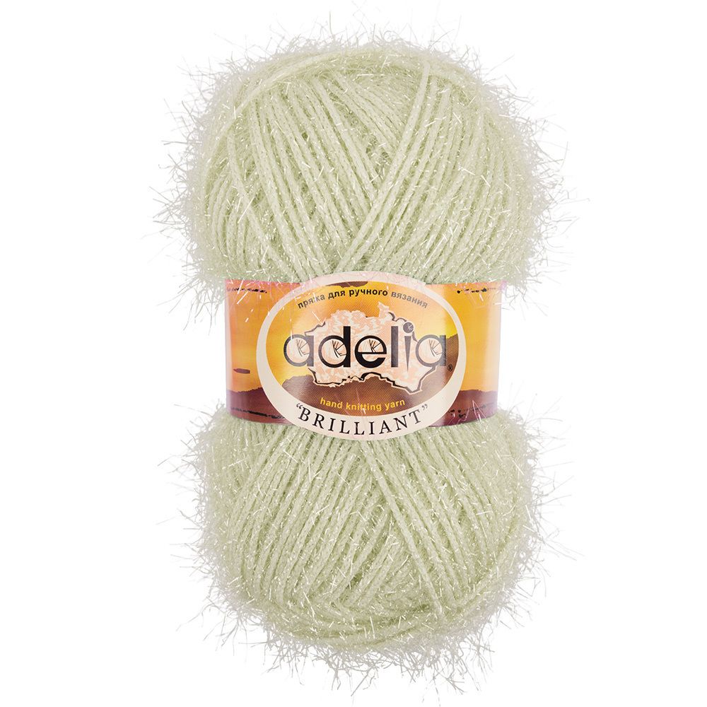 Пряжа Adelia Brilliant / уп.10 мот. по 50г, 90м, 18 молочный Пряжа Adelia Brilliant / уп.10 мот. по 50г, 90м, 18 молочный