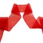 Лента для бантов (капрон) _8 см, 25 м (красный) С3501