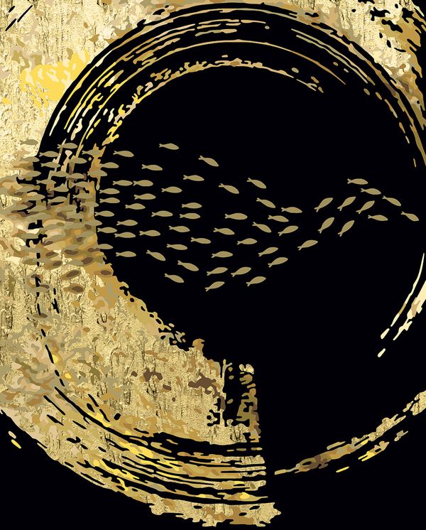 Картина по номерам Фрея PNB/PLPT-221, Сверкающий вихрь, (с поталью) 50х40 см