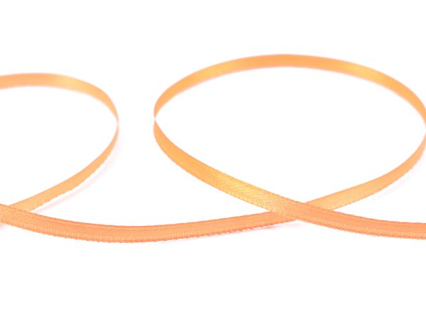 Лента атласная 2-сторонняя 3.0 мм / 91.4±2 метра, 101 бл-оранжевый, Gamma AL-3P