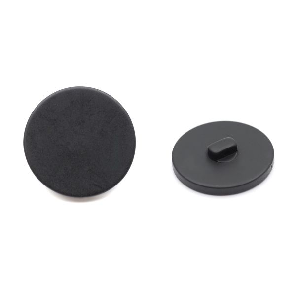 Пуговицы на ножке 44L (28мм), пластик (Black (черный матовый)), 36 шт, CN K-33