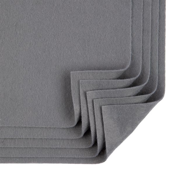 Фетр листовой 1 мм, 20х30 см, 5 шт, 105 серый, Blitz FKC10-20/30