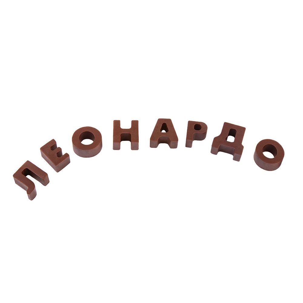 Форма силиконовая для пирожных 36.6х26х2 см, алфавит -33 ячеек, S-Chief SPC-0308