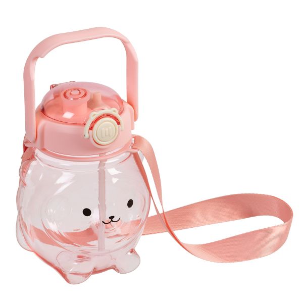 Бутылка пластиковая 1100 мл, 12х16 см, №03 розовый, Lol&Pop LLP-009