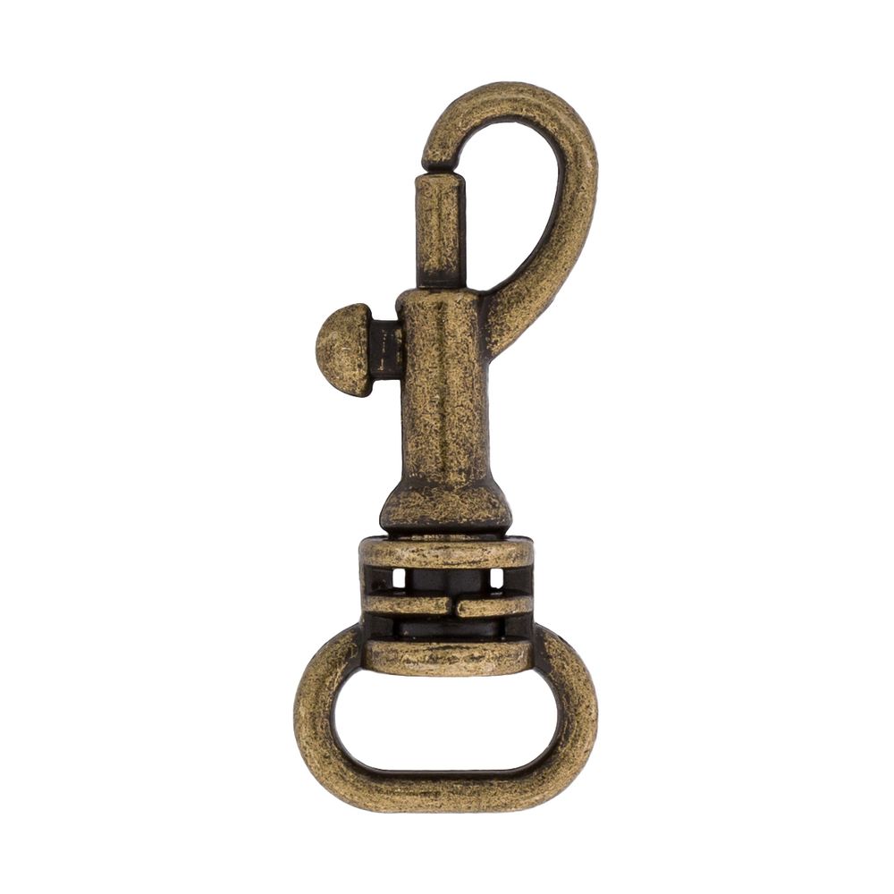 Карабин металл 10.0 мм (14х32 мм), цв.бронза, 20 шт